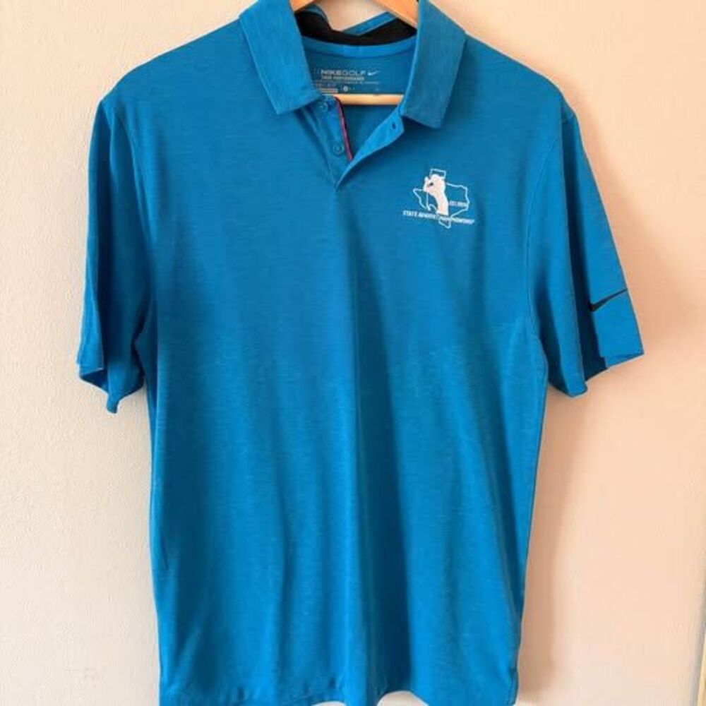 Nike Golf tour performance two tone blue golf shirt sports outdoors preppy